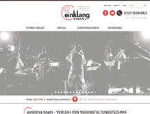 Tablet Screenshot of einklang-koeln.de